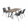 Armen Living Koala And Clip 5 Piece Dining Set In Eucalyptus Wood And Metal With Rope 01