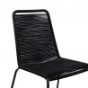 Armen Living Koala and Shasta 5 Piece Dining Set In Dark Eucalyptus And Metal With Black Rope 4