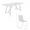 Armen Living Koala and Shasta 5 Piece Dining Set In Dark Eucalyptus And Metal With Black Rope 11