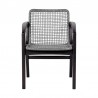Armen Living Brighton Outdoor Patio Dining Chair In Dark Eucalyptus Wood And Grey Rope 04