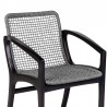Armen Living Brighton Outdoor Patio Dining Chair In Dark Eucalyptus Wood And Grey Rope 06