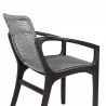 Armen Living Brighton Outdoor Patio Dining Chair In Dark Eucalyptus Wood And Grey Rope 08
