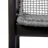 Armen Living Brighton Outdoor Patio Dining Chair In Dark Eucalyptus Wood And Grey Rope 09