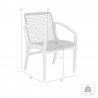 Armen Living Brighton Outdoor Patio Dining Chair In Dark Eucalyptus Wood And Grey Rope 011
