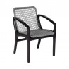 Armen Living Brighton Outdoor Patio Dining Chair In Dark Eucalyptus Wood And Grey Rope 03