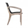 Armen Living Brighton Outdoor Patio Dining Chair in Light Eucalyptus Wood and Charcoal Rope 03