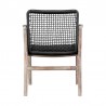 Armen Living Brighton Outdoor Patio Dining Chair in Light Eucalyptus Wood and Charcoal Rope 06