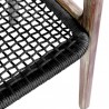 Armen Living Brighton Outdoor Patio Dining Chair in Light Eucalyptus Wood and Charcoal Rope 010