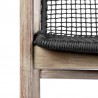 Armen Living Sachi and Brighton 5 Piece Dining Set In Light Eucalyptus Wood With Charcoal Rope 4