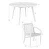 Armen Living Sachi and Brighton 5 Piece Dining Set In Light Eucalyptus Wood With Charcoal Rope 9