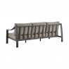 Armen Living Mongo 4 Piece Outdoor Patio Furniture Set in Dark Brown Aluminum with Cushions- Sofa Back