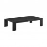 Armen Living Mongo 4 Piece Outdoor Patio Furniture Set in Black Aluminum with Cushions- Table Side