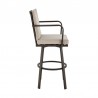 Don 30" Outdoor Patio Bar Stool in Brown Aluminum with Cushions  03