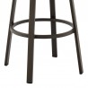 Don 30" Outdoor Patio Bar Stool in Brown Aluminum with Cushions  07