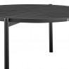 Armen Living Tiffany Outdoor Patio Ruond Coffee Table in Black Aluminum Mid View