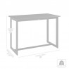 Armen Living Grand Outdoor Patio Bar/Counter Height Dining Table In Black Aluminum 06