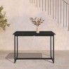 Armen Living Grand Outdoor Patio Bar/Counter Height Dining Table In Black Aluminum 01