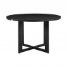 Armen Living Grand Outdoor Patio Round Dining Table in Aluminum- Front