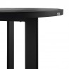 Armen Living Grand Outdoor Patio Round Dining Table in Aluminum- Corner