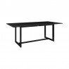 Armen Living Grand Outdoor Patio Dining Table in Aluminum Side View