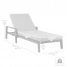 Armen Living Grand Outdoor Patio Adjustable Chaise Lounge Chair in Aluminum with Grey Cushions  08