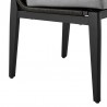 Armen Living Grand Outdoor Patio Dining Chairs In Aluminum With Grey Cushions 09