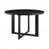 Armen Living Grand Outdoor Patio 5-Piece Round Dining Table Set In Aluminum With Grey Cushions 6