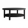 Armen Living Grand 5 Piece Black Aluminum Outdoor Seating Set with Dark Gray Cushions Table