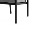 Royal Black Aluminum and Teak Outdoor Dining Chair with Dark Gray Fabric - Set of 2 2