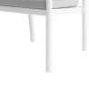 Royal White Aluminum and Teak Outdoor Dining Chair with Light Gray Fabric - Set of 2 9