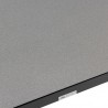 Armen Living Royal Black Aluminum and Teak Outdoor Dining Table with Stone Top- Close View