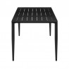 Armen Living Beowulf Outdoor Patio Dining Table in Aluminum Side View
