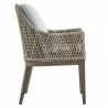 Armen Living Silvana Outdoor Wicker and Aluminum Gray Dining Chair With Beige Cushions - Set of 2 6 - Armen Living Silvana Outdoor Wicker and Aluminum Gray Dining Chair With Beige Cushions - Set of 2 6