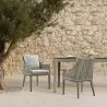 Armen Living Silvana Outdoor Wicker and Aluminum Gray Dining Chair With Beige Cushions - Set of 2 1 - Armen Living Silvana Outdoor Wicker and Aluminum Gray Dining Chair With Beige Cushions - Set of 2 1