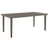 Armen Living Silvana Outdoor Aluminum Gray Rectangle Dining Table- Side View - Armen Living Silvana Outdoor Aluminum Gray Rectangle Dining Table- Side View