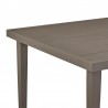 Armen Living Silvana Outdoor Aluminum Gray Rectangle Dining Table-  Corner