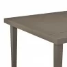 Armen Living Silvana Outdoor Aluminum Gray Rectangle Dining Table-  Corner - Armen Living Silvana Outdoor Aluminum Gray Rectangle Dining Table-  Corner