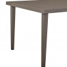 Armen Living Silvana Outdoor Aluminum Gray Rectangle Dining Table- Half View