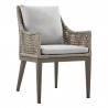 Armen Living Silvana 5 Piece Gray Aluminum Outdoor Dining Set with Gray Fabric 3