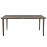 Armen Living Silvana 5 Piece Gray Aluminum Outdoor Dining Set with Gray Fabric 5