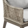 Armen Living Silvana 5 Piece Gray Aluminum Outdoor Dining Set with Gray Fabric 4