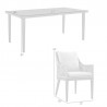 Armen Living Silvana 5 Piece Gray Aluminum Outdoor Dining Set with Gray Fabric 8