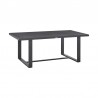 Armen Living Argiope Outdoor Patio Dining Table in Aluminum Side View