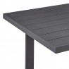 Armen Living Argiope Outdoor Patio Dining Table in Aluminum Corner View