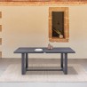 Armen Living Argiope Outdoor Patio Dining Table in Aluminum