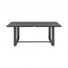 Armen Living Argiope Outdoor Patio Dining Table in Aluminum Front View