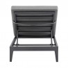 Armen Living Argiope Outdoor Patio Adjustable Chaise Lounge Chair in Aluminum with Grey Cushions  07