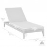 Armen Living Argiope Outdoor Patio Adjustable Chaise Lounge Chair in Aluminum with Grey Cushions  08