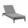 Armen Living Argiope Outdoor Patio Adjustable Chaise Lounge Chair in Aluminum with Grey Cushions  02