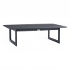 Armen Living Argiope 4 Piece Outdoor Dark Gray Aluminum & Fabric Outdoor Conversation Set Table